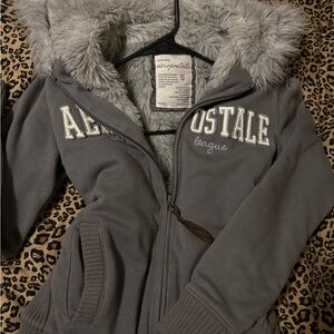 vintage aeropostale fur jacket